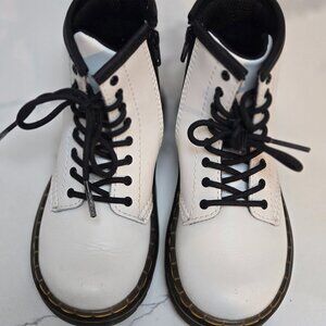 Girls white Doc Martens